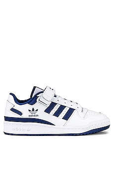 adidas Originals Forum Low Sneaker in White & Team Royal Blue from Revolve.com