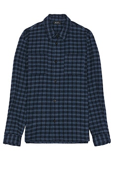 Poncho Outdoors | Dark Blue Plaid Flannel