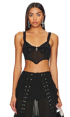 Lucca Couture Lace Bralette in Black