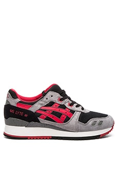 Asics gel lyte iii black classic on sale red