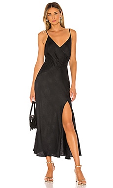 long black slip dress