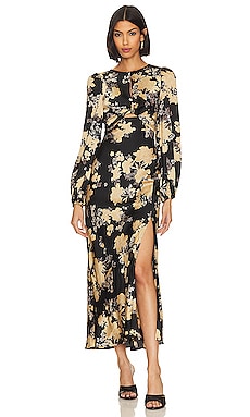 ANINE BING Freja Dress in Black Butterfly Jacquard REVOLVE