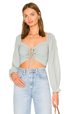 ASTR the Label Fremont Top in Dusty Blue