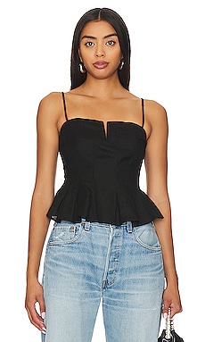 Enza Costa Essential Strappy Tank in Black