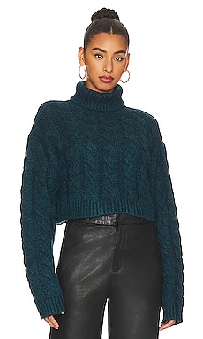 Harper Knit Sweater In Midnight Aqua Atoir