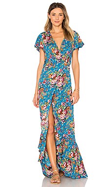 auguste delilah frill maxi dress