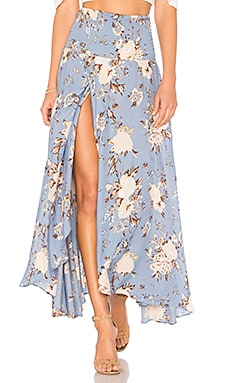 crinkle shirred waist maxi skirt