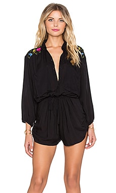 AUGUSTE Mexicola Romper in Black | REVOLVE