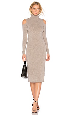 Autumn Cashmere Cold Shoulder Body Con Dress in Putty REVOLVE