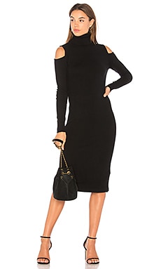 Autumn Cashmere Cold Shoulder Body Con Dress in Black REVOLVE