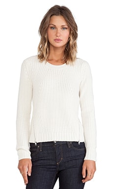 Autumn Cashmere Shaker Stitch Sweater in Winter White REVOLVE