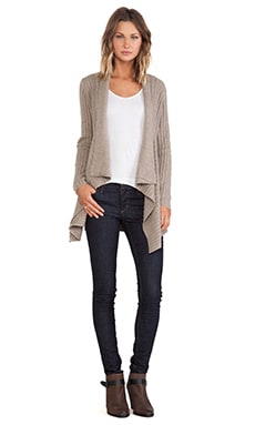 Autumn Cashmere New Rib Drape Sweater in Taupe REVOLVE