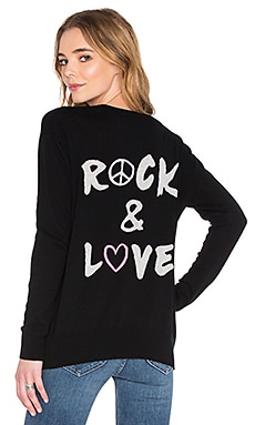 Autumn Cashmere Rock & Love Boyfriend Sweater in Black | REVOLVE