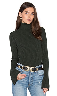 Ribbed bell deals sleeve sweater