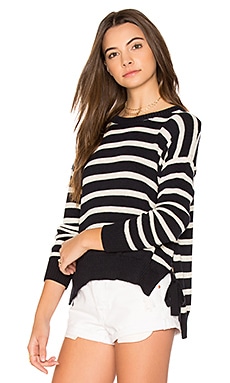 Autumn Cashmere Striped Hi Lo Sweater in Navy Blue Hemp REVOLVE