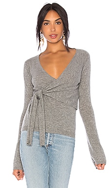 Autumn Cashmere x REVOLVE Asymmetric Tie Sweater in Cement REVOLVE