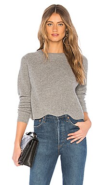 

Свитер scallop shaker - Autumn Cashmere, Серый, Вырез лодочкой