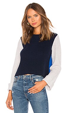 

Свитер - Autumn Cashmere, Синий, Вырез лодочкой