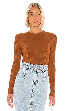 

Свитер - Autumn Cashmere, Коричневый, Вырез лодочкой