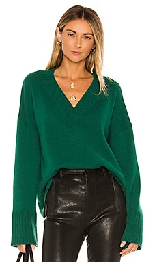 

Свитер с v-образной горловиной - Autumn Cashmere, Зеленый, V-вырез