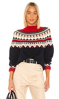 

Свитер fair isle - Autumn Cashmere, Черный, Водолазки