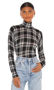 Checkered 2024 turtleneck top