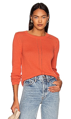 Eyelet Crew Sweater Autumn Cashmere $165 