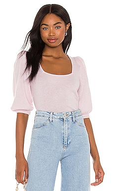 Autumn Cashmere Square Neck Puff Sleeve Top in Fairy Dust REVOLVE