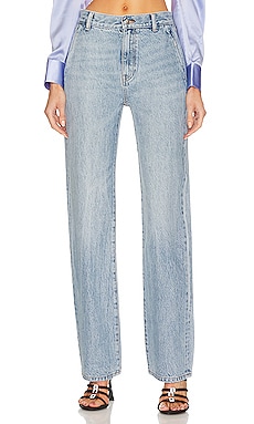 Product image of Alexander Wang Mid Rise Relaxed Straight Jean. Click to view full details