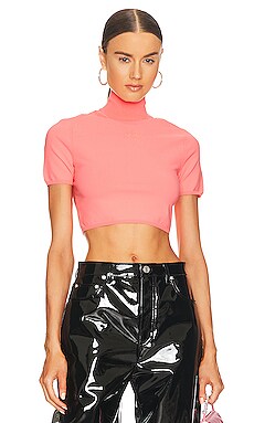 Product image of Alexander Wang Wang Turtleneck W/ Printed High Density Logo. Click to view full details