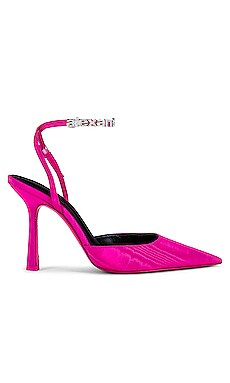 Product image of Alexander Wang Delphine 105 Logo Strap Pump. Click to view full details