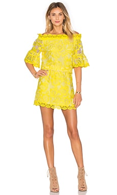 Alexis Kit Short Dress in Yellow Embroidery | REVOLVE