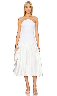 The Vivian Dress in White Windsor Brocade – V. Chapman