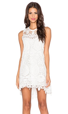 Alexis Lira Open Back Dress in White Crochet | REVOLVE