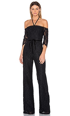 fleur du mal Lace Catsuit in Black