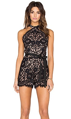 Alexis Margot Romper in Black Lace | REVOLVE