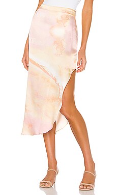 ALIX NYC Gotham Skirt in Melon Watercolor