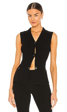 Aya Muse Jacques Vest Top in Black | REVOLVE