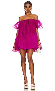 MORE TO COME Makaela Babydoll Dress in Hot Pink