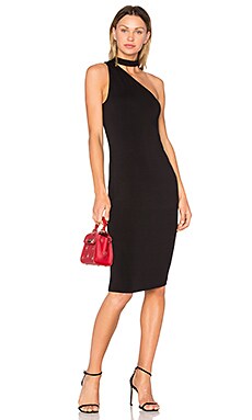 Bardot Oriella Faux Leather Dress in Black