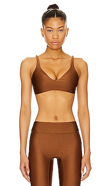 Varley Let's Go Staunton Sports Bra in Copper Blurred Animal