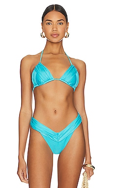 TURQUOISE D Cup Balconette Bikini Top - Aqua