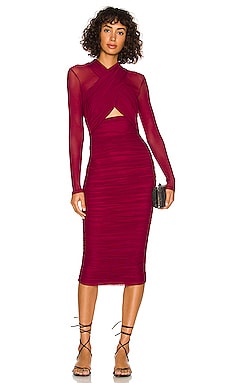 Frankie - Rust Halter Neck Bandage Dress