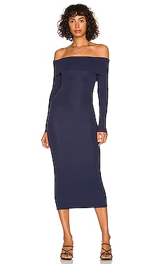 Off Shoulder Knit Midi Dress Bardot $129 