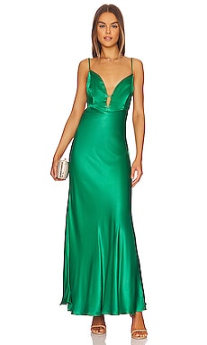 Michael Costello x REVOLVE Kendall Midi Dress in Emerald