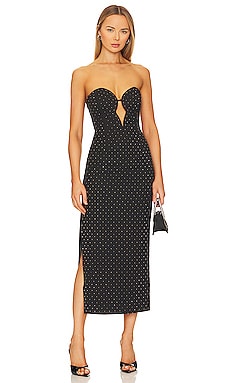 Bardot Eleni Midi Dress in Black | REVOLVE