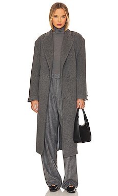 Helsa Wool Blend Blanket Coat in Grey