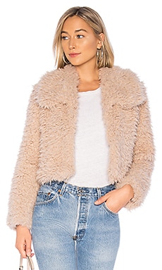 Bardot Faux Fur Jacket in Pebble | REVOLVE