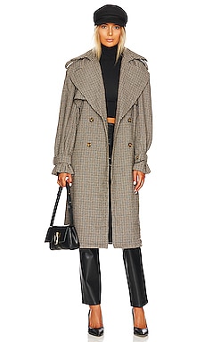 Product image of Bardot Oversized Check Trench. Click to view full details