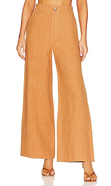 FAITHFULL THE BRAND Ottavio Pants in Plain Spice